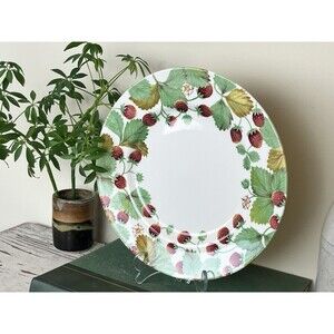ROYAL STAFFORD ENGLAND WILDBERRY 11" Dinner Plates~Strawberries Set Of  4